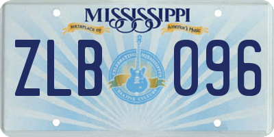 MS license plate ZLB096