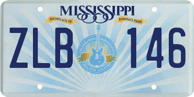 MS license plate ZLB146