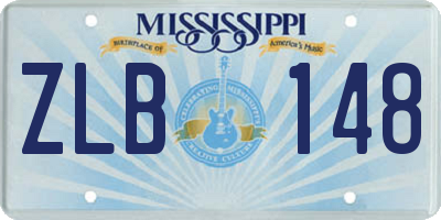 MS license plate ZLB148