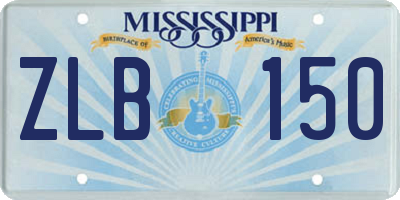 MS license plate ZLB150