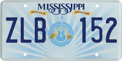 MS license plate ZLB152