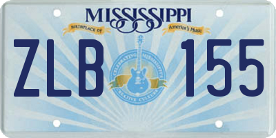 MS license plate ZLB155