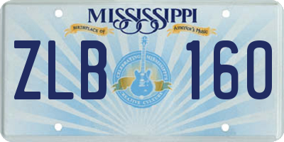 MS license plate ZLB160