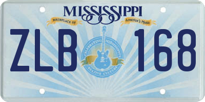 MS license plate ZLB168