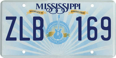 MS license plate ZLB169