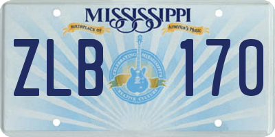MS license plate ZLB170