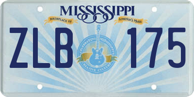 MS license plate ZLB175