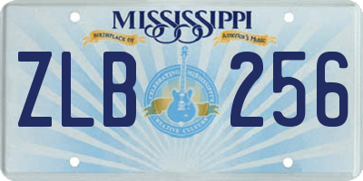MS license plate ZLB256