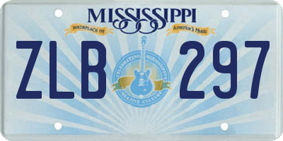 MS license plate ZLB297