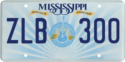 MS license plate ZLB300