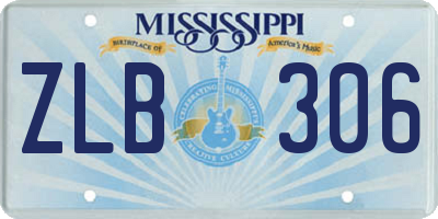 MS license plate ZLB306