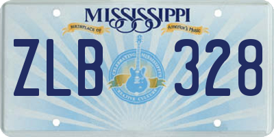 MS license plate ZLB328