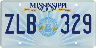 MS license plate ZLB329