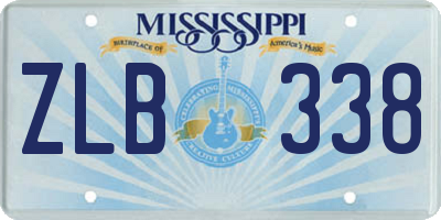 MS license plate ZLB338