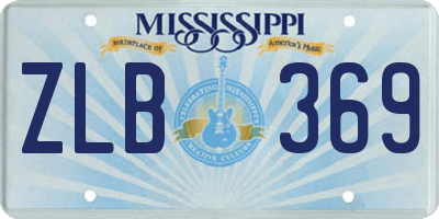 MS license plate ZLB369