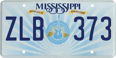 MS license plate ZLB373