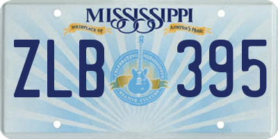 MS license plate ZLB395
