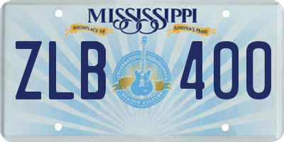 MS license plate ZLB400