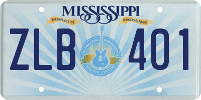 MS license plate ZLB401