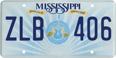 MS license plate ZLB406