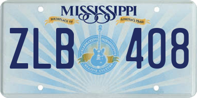 MS license plate ZLB408