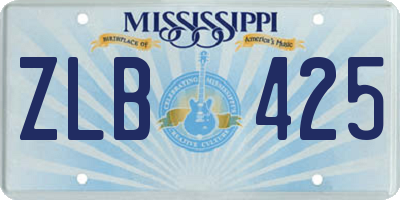 MS license plate ZLB425
