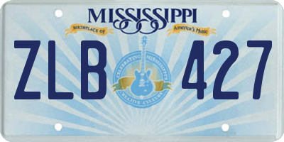 MS license plate ZLB427