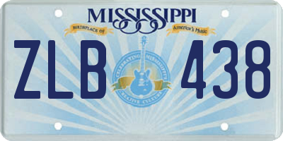 MS license plate ZLB438