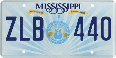 MS license plate ZLB440