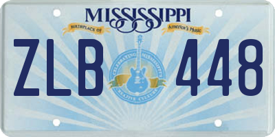MS license plate ZLB448