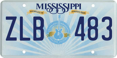 MS license plate ZLB483
