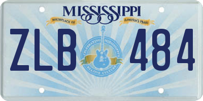 MS license plate ZLB484