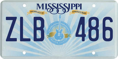 MS license plate ZLB486