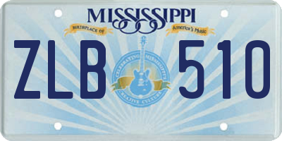 MS license plate ZLB510