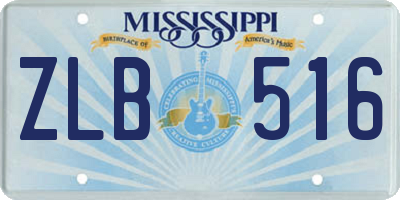 MS license plate ZLB516