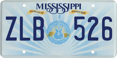 MS license plate ZLB526