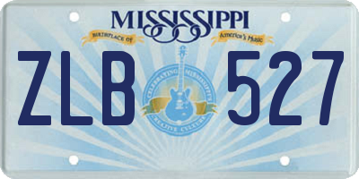 MS license plate ZLB527