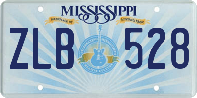 MS license plate ZLB528