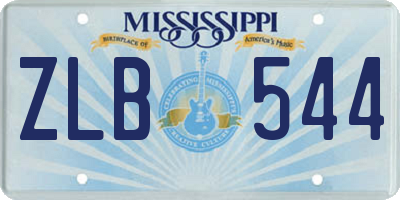 MS license plate ZLB544