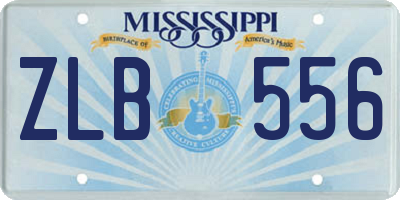 MS license plate ZLB556