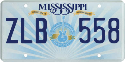 MS license plate ZLB558