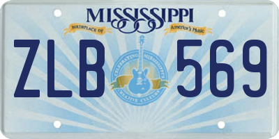 MS license plate ZLB569
