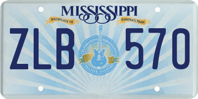 MS license plate ZLB570