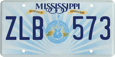 MS license plate ZLB573