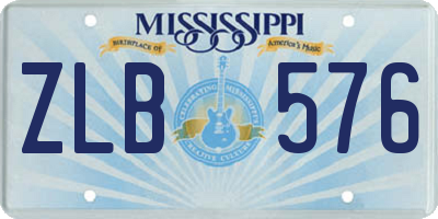 MS license plate ZLB576