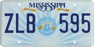 MS license plate ZLB595