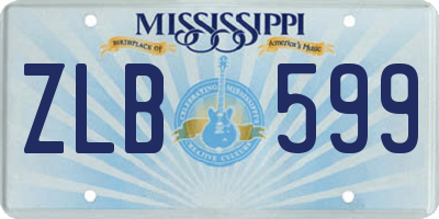 MS license plate ZLB599