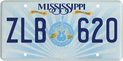 MS license plate ZLB620