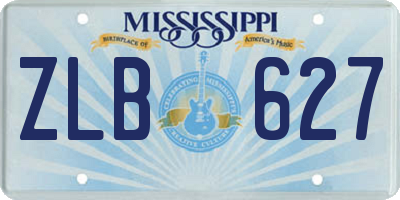 MS license plate ZLB627