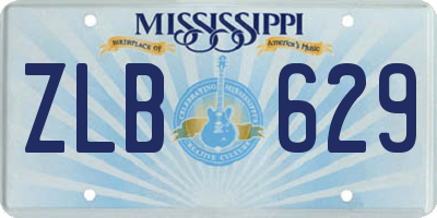 MS license plate ZLB629